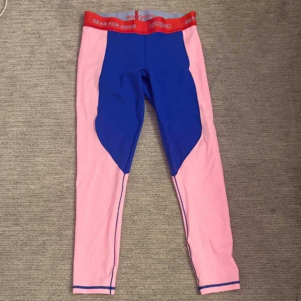 Cotopaxi Vibrant Pink and Blue Leggings NWOT